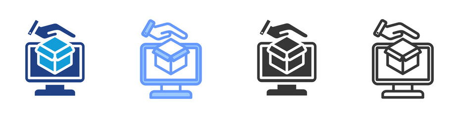 Product Placement icon set multiple style collection
