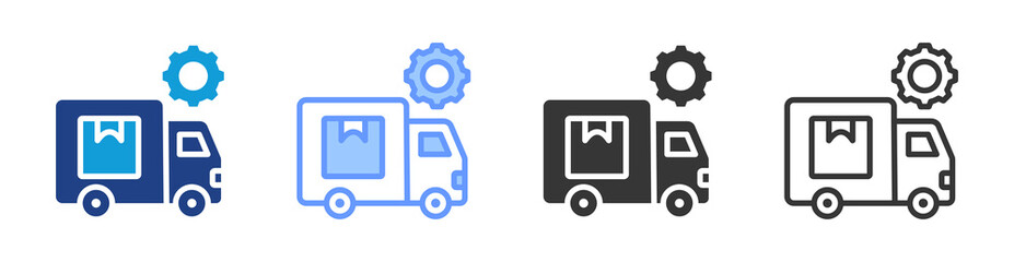 Transportation Management icon set multiple style collection