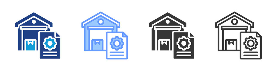 Stock Control icon set multiple style collection