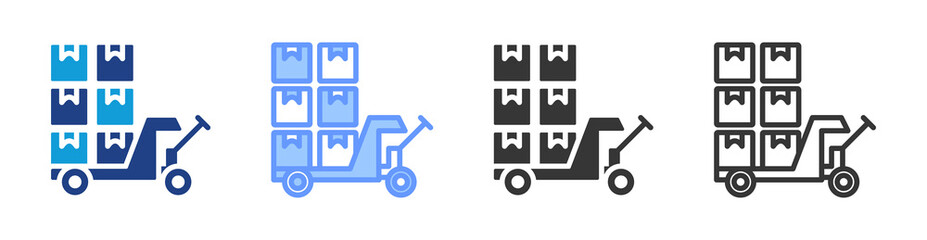 Material Handling icon set multiple style collection