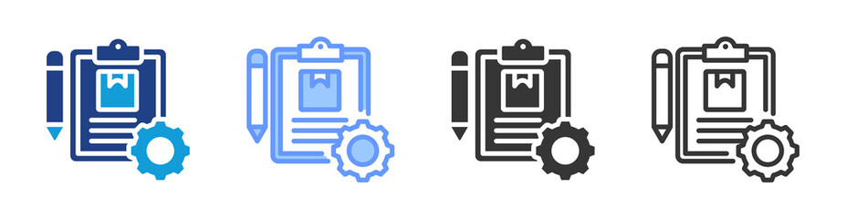 Order Processing icon set multiple style collection