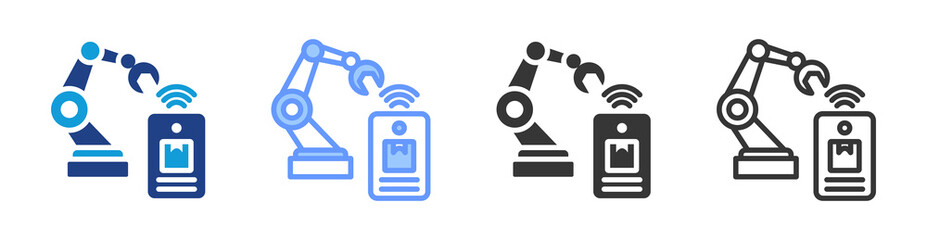 Logistics Technology icon set multiple style collection