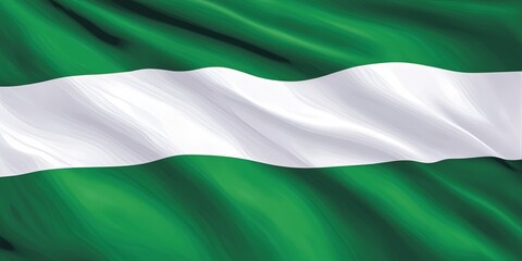 Obraz premium Nigerian Flag Waving A symbol of national pride and unity with its vibrant green and white colors.