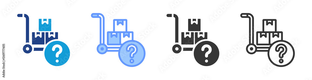 Poster Procurement Forecasting icon set multiple style collection