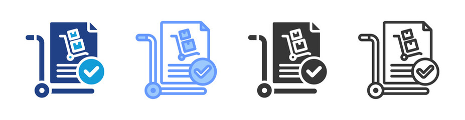 Procurement Compliance icon set multiple style collection
