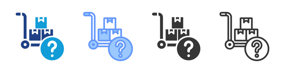 Procurement Forecasting icon set multiple style collection