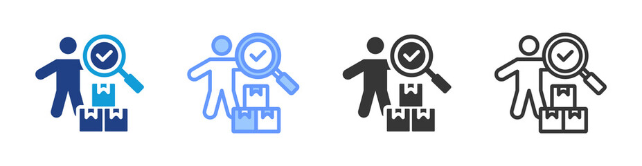 Supplier Performance Tracking icon set multiple style collection