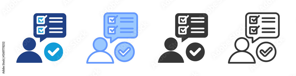 Poster communication plan icon set multiple style collection