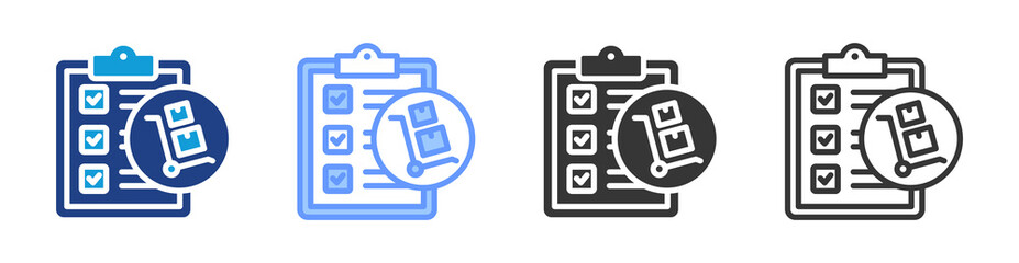 Project Procurement icon set multiple style collection