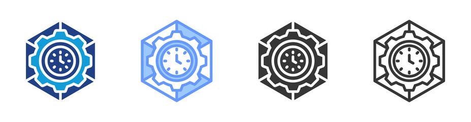 Capacity Planning icon set multiple style collection