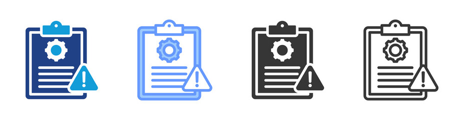 Project Risk icon set multiple style collection