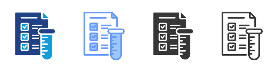 Fototapeta premium Design Of Experiments icon set multiple style collection