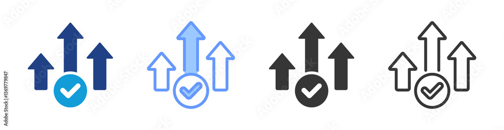 Aufkleber Competitive Advantage icon set multiple style collection