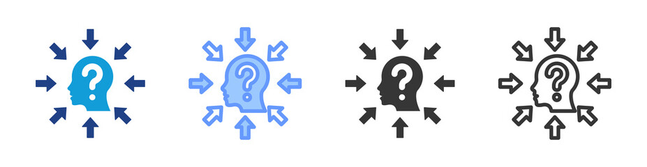 Internal Factor icon set multiple style collection