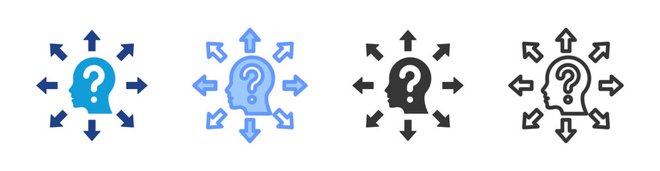 External Factor icon set multiple style collection