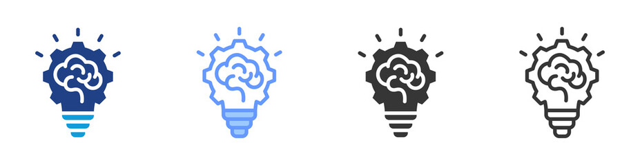 Innovation icon set multiple style collection