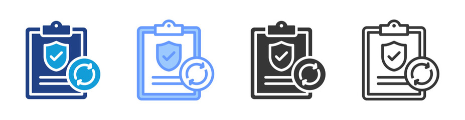 Policy Changes icon set multiple style collection