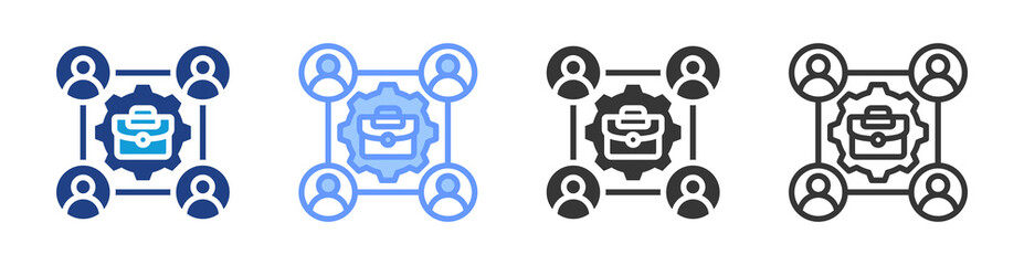 Workforce Planning icon set multiple style collection