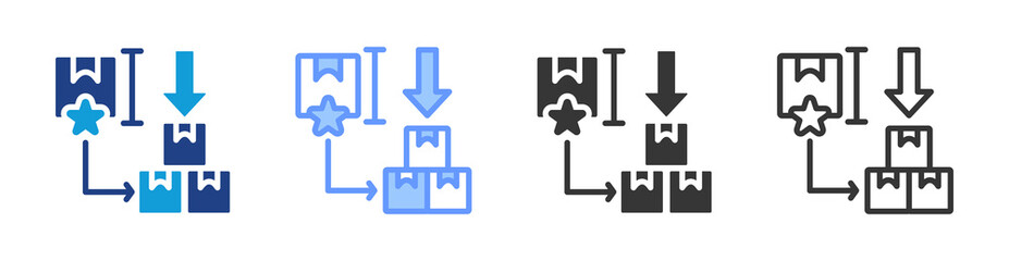First Pass Yield icon set multiple style collection
