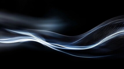 Fototapeta premium This artwork captures the dynamic movement and fluidity of a white wave emerging from shadows.