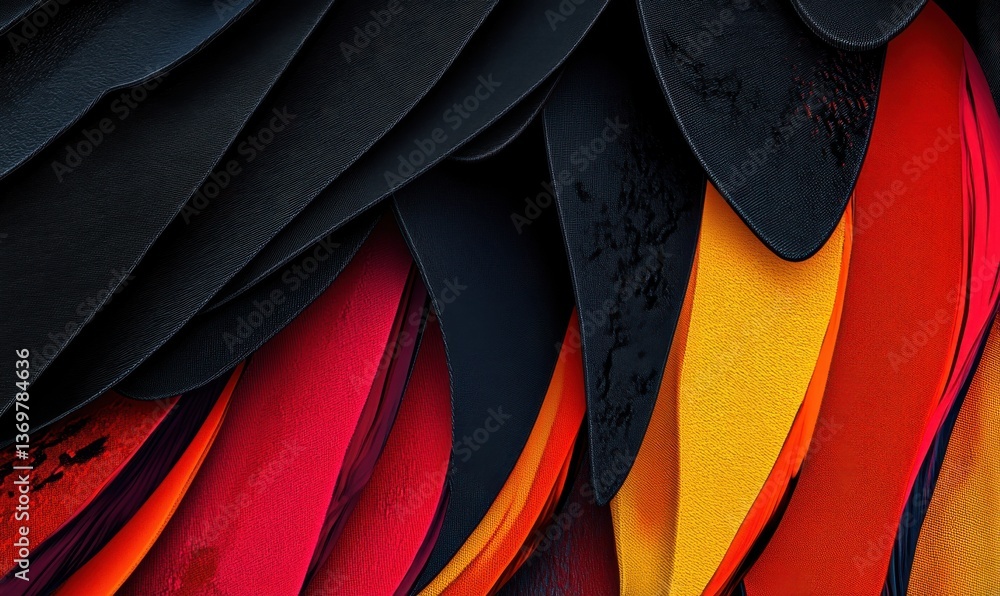 Poster dark abstract feather pattern texture background design for digital art