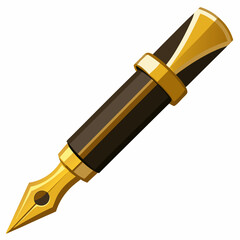 elegant fountain pen with gold nib 