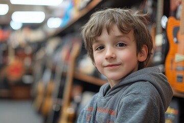 boys in music store