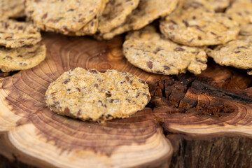 natural data cookies with the addition of flax seeds