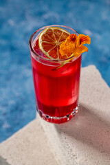 Elegant luxury cocktail in front of dark background