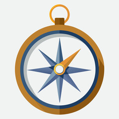 classic compass with a metallic casing 