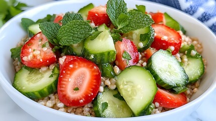 Hearty Grain Salad with Roasted Vegetables and Fresh Herbs Enhancing Flavor and Nutrition