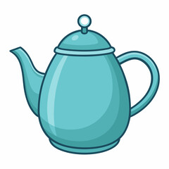 Fototapeta premium traditional teapot with curved spout