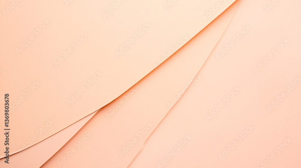 Poster peach colored paper creating an abstract background with diagonal lines
