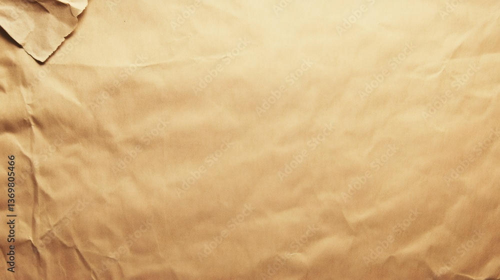 Poster crumpled sepia paper texture creating a vintage background effect