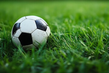 Soccer Ball on Green Grass