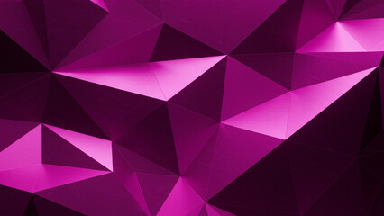 Obraz premium Digital purple polygonal illustration design background. Geometric reflection glass polygonal texture. Abstract 3D rendering