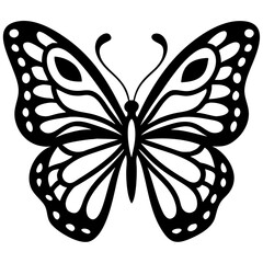 A detailed illustration of a butterfly with intricate wing patterns, perfect for design and creativity