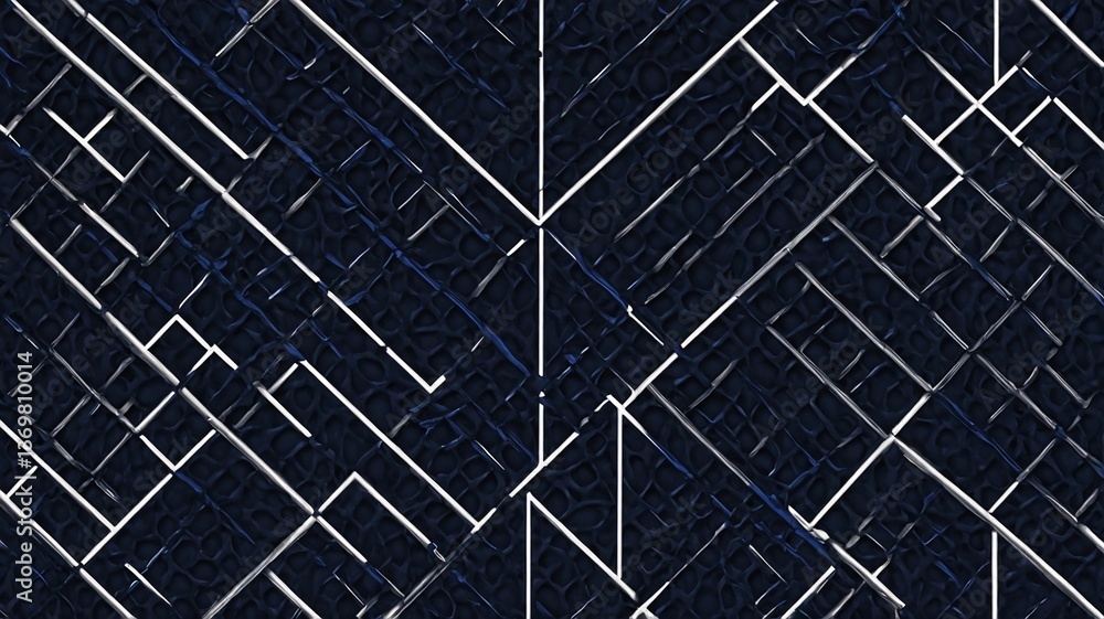 Poster abstract geometric design showcasing intricate lines on a dark background.