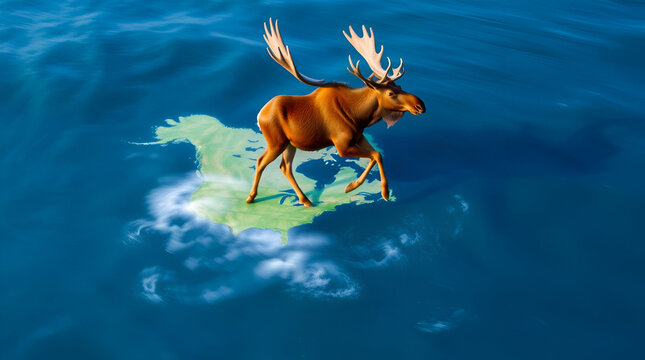 Moose, American Animals, Wildlife Day, National Animal, Generative Ai