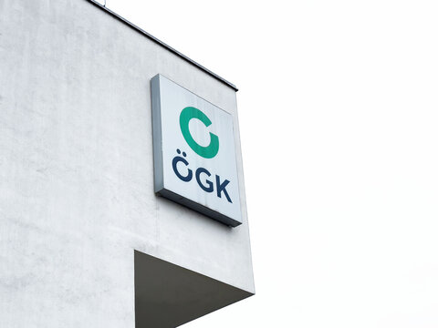Modern building with &ouml;gk sign in minimalist design