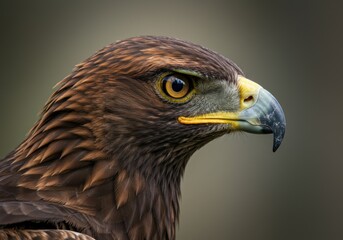 A striking close-up reveals the intense gaze and magnificent golden plumage of a golden eagle.
