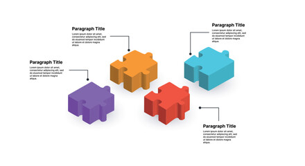 Modern infographic template for business presentations: step-by-step process with numbers, text blocks, and graphic elements for easy demonstration of a plan, strategy, or report.