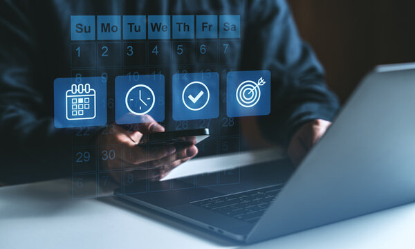 Digital productivity and task management concept.