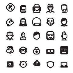 Fototapeta premium Minimalist User Avatar Icon Set – Hand-Drawn and Silhouette Profile Illustrations for Social Media, Business, and Web Design.