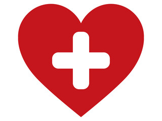 Obraz premium First Aid Heart Symbol