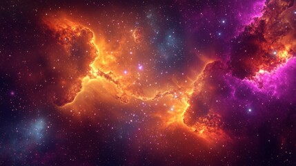 Obraz premium The beauty and mystery of cosmic nebulae in the universe.