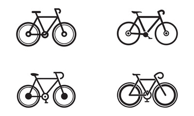 bicycle icon set