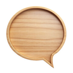 wooden speech bubbles