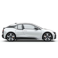 Fototapeta premium Sleek Modern Electric Car Design Showcasing Curves from Side View Perspective