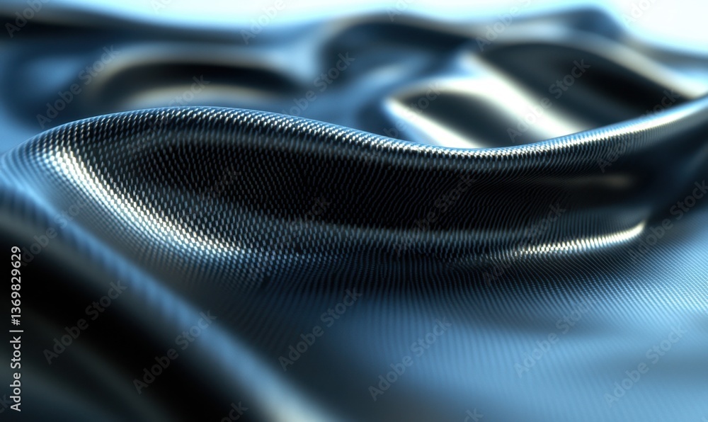 Poster wavy metallic textured surface with subtle light reflections for abstract background